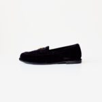 Chanel Black Suede CC Suede Shearling-Lined Loafers – Size  38 - Image 2