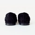 Chanel Black Suede CC Suede Shearling-Lined Loafers – Size  38 - Image 4