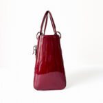 Christian Dior Cherry Red Patent Leather Lady Dior Bag - Image 3