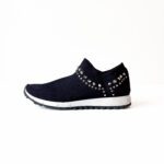Jimmy Choo Verona Studded Knit Sneakers – Size 38 - Image 2