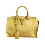 Saint Laurent Yellow Leather Small Cabas Y-Ligne Tote