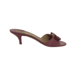 Salvatore Ferragamo Pink Patent Leather and Canvas Glory Bow Sandals Size 37 - Image 6