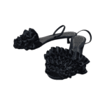 Marco De Vincenzo Black Fabric Slingback Sandals Size 38 - Image 2