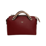 Fendi Pink/Red Leather Mini By The Way Boston Bag