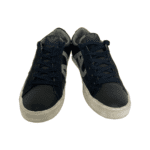 Armani Jeans Navy Blue Leather Logo Embellished Trainers Size 40 - Image 2