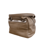 Chanel Nude Beige Leather LAX Square Quilt Bowler Bag - Image 6