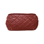 Chanel Red Leather CC Logo Large Flap Bag - Image 5