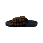 Jil Sander Black Fabric Beeds Embellished Pool Slides Size 38 - Image 3