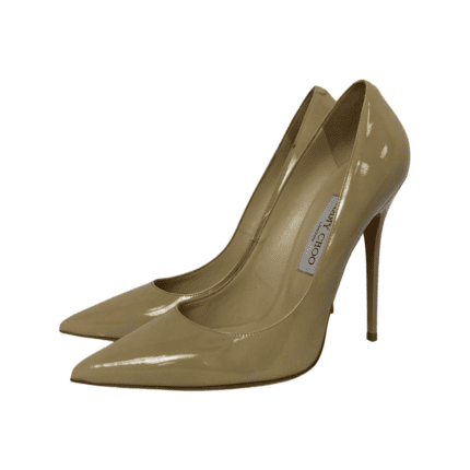 Jimmy Choo Anouk 120 Nude Patent Pumps Size 39