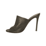 Gianvito Rossi Bronze Leather Peep Toe Mules Size 38 - Image 6