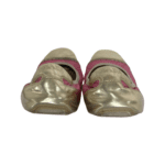 Prada Pink & Gold Nylon and  Leather Ballet Flats Size 39.5 - Image 7