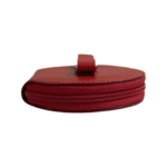 Salvatore Ferragamo Red Leather Round Coin Purse - Image 5