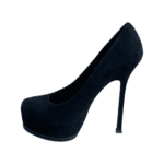 Saint Laurent Black Suede Leather Tribtoo Platform Pumps Size 38 - Image 3
