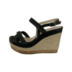 Jimmy Choo Black Suede Nomad Strappy Espadrilles Wedge Sandals Size 37 - Image 5