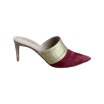 Aquazzura Red Suede Rendez Vous Mules Size 38 - Image 4