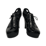 Louis Vuitton Black Patent Cutout Booties Size 37.5 - Image 2