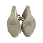 Jimmy Choo Nude Patent and Cork Papyrus Wedge Sandals Size 38.5 - Image 5