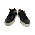 Givenchy Black Leather Sneakers with Gold Trim Size 36 - Image 2