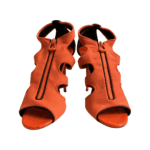 Jimmy Choo Orange Zipper Sandals Size 38.5 - Image 9