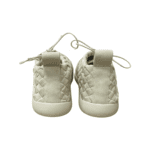 Bottega Veneta Beige Fabric Intrecciato Lace Up Sneakers Size 41.5 - Image 3