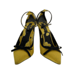 Rochas Yellow Bow Embellished Satin Pumps Size 38 - Image 2
