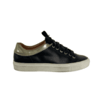 Givenchy Black Leather Sneakers with Gold Trim Size 36 - Image 5