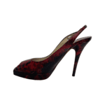 Jimmy Choo Black/Red Patent Open Toe Slingback Platform Pumps Size 39.5 - Image 5