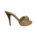 Giuseppe Zanooti Metallic Rose Gold Leather Knot Detail Slide Sandals Size 40 - Image 5