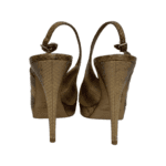 Jimmy Choo Brown Python Leather Peep Toe Sling back Pumps Size 39 - Image 7