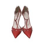 Sarah Jessica Parker Red Leather Ankle Strap Pumps Size 39.5 - Image 5