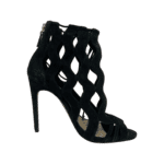 Alexandre Birman Black Suede Leather Loreta Cage Ankle Wrap Sandals Size 38 - Image 3