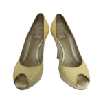 Dior Off White Patent Leather Miss Dior Peep Toe Platform Pumps Size 36.5 - Image 2