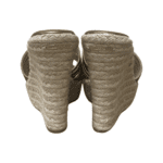 Jimmy Choo Gold Leather Espadrilles Wedge Sandals Size 39 - Image 3