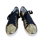 Lanvin Metallic Glitter Fabric Low Top Sneakers Size 39 - Image 6