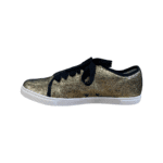 Lanvin Metallic Glitter Fabric Low Top Sneakers Size 39 - Image 2