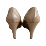 Christian Louboutin Beige Patent Leather RonRon Zeppa Wedge Pumps Size 40 - Image 5