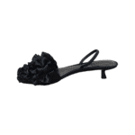 Marco De Vincenzo Black Fabric Slingback Sandals Size 38 - Image 6