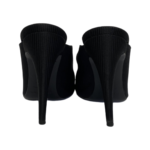 Sergio Rossi Black Crystal Embellished Fabric Mule Size 40 - Image 7