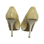 Dior Off White Patent Leather Miss Dior Peep Toe Platform Pumps Size 36.5 - Image 7