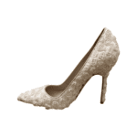 Manolo Blahnik Beige Floral Embellished Lace Pointed Toe Pumps Size 38.5 - Image 7