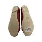 Moschino Red Leather Logo Embellished Ballet Flats Size 38 - Image 8