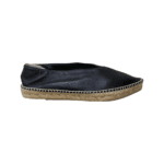 Celine Black Leather Babouche V Cut Espadrille Flats Size 38 - Image 5
