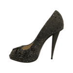 Giuseppe Zanooti Olive Green Crystal Embellished Suede Peep Toe Pumps Size 39 - Image 6