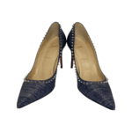 Christian Louboutin Blue Denim Spiked Anjalina Pumps Size 39.5 - Image 2