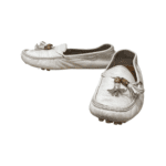 Gucci Beige Leather Tassle Slip On Loafers Size 40 - Image 2