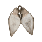 Malone Souliers Metallic Gold Leather Maureen Pointed Toe Mules Size 41 - Image 8