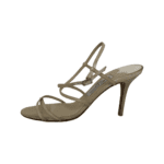Jimmy Choo Beige Satin Strappy Sandals Size 38 - Image 4