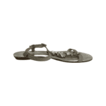 Jimmy Choo Metallic Silver Suede Crystal Embellished Night Flats Size 39 - Image 6