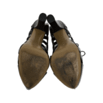 Louis Vuitton Black Patent Cutout Booties Size 37.5 - Image 8