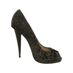 Giuseppe Zanooti Olive Green Crystal Embellished Suede Peep Toe Pumps Size 39 - Image 3